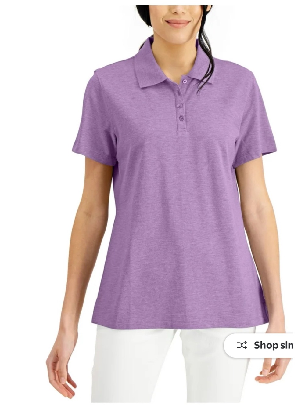 Karen Scott Essentials Polo Shirt